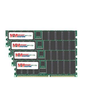 Imagem de Memória RAM 4GB 4 x 1GB PC2100 registrada 266MHz 184 pinos DDR SDRAM ECC DIMM para servidor Dell PowerEdge 3250 4600 7250 (MemoryMasters)