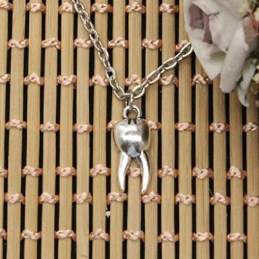 Imagem de EDCRFV Pingente Zumbi Dentes Molar Charm Curto Longo DIY Colar Feito à Mão