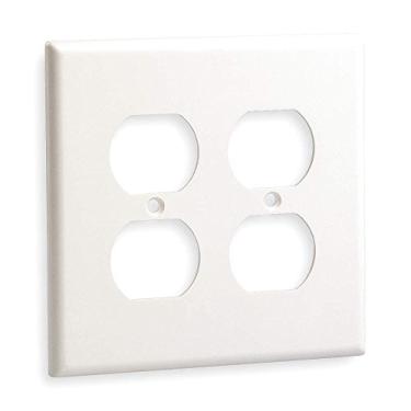 Imagem de Leviton 80516-I Placa de tomada de 2 entradas (pacote com 25), marfim, 25 peças