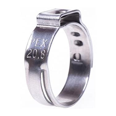 Imagem de HOLYBEAR 50 peças de grampos de aperto PEX de 5/8 polegadas, grampos de orelha sem passo de aço inoxidável, grampos de aperto para conexões de tubulação PEX