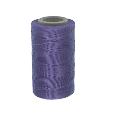 Imagem de GZYF 150D 0,8 mm Fio de costura longa prática para artesanato em couro DIY/encadernação/reparos de sapatos/projetos de couro, roxo escuro