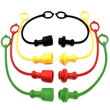 Imagem de Interruptor HD (4 conjuntos) Acoplador hidráulico Tampa de poeira e conjunto de plugue ISO 3/8" serve para John Deere Tractor Loader 1070 2032 2032R 2038R 2305 2320 2520 2720 3120 3320 3520 3720 H160 H160 H165