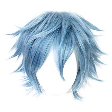 Imagem de Peruca Cosplay Anime, Peruca Festa Halloween, Rede Cabelo (Peruca Shigaraki Tomura)