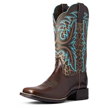 Imagem de Bota Lonestar Country, Estampa de chocolate/leopardo, 7 Big Kid