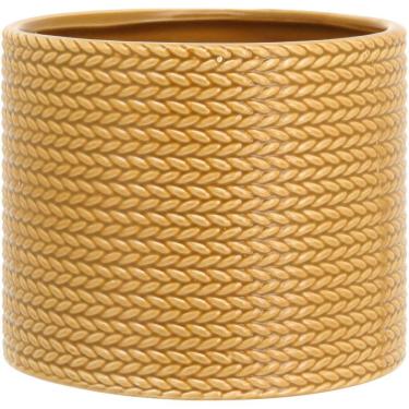 Imagem de CACHEPÔ 13x15x15cm CERÂMICA AMARELO