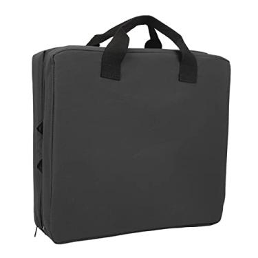 Imagem de Cadeira Dobrável Ao Ar Livre Com Encosto, Assentos de Estádio Leves para Arquibancada, Almofada de Esponja Macia Portátil para Eventos Esportivos (Preto)