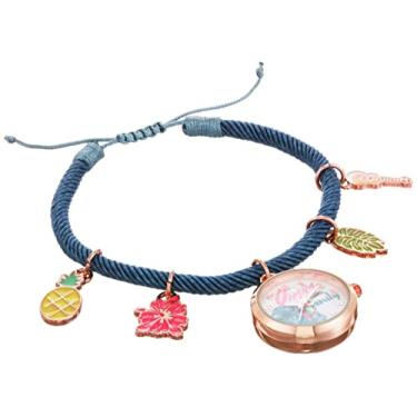 Imagem de Accutime Relógio feminino Lili e Stitch de quartzo com pulseira de nylon, azul, 1 (modelo: LAS8009AZ)