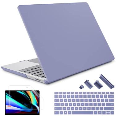 Imagem de May Chen Capa compatível com laptop Microsoft Surface de 13,5 polegadas 5/4/3 com descanso de palma de metal modelo 1951/1868, capa rígida de plástico com protetor de tela + capa de teclado + plugue