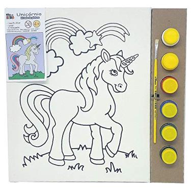 Imagem de Kit Pintura Tela 25x30 cm - Unicórnio - Kits for Kids