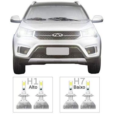 Imagem de Kit Iluminação Completo Super Led Xenon Baixo Alto Chery Tiggo 2 2018 19 H1 H7
