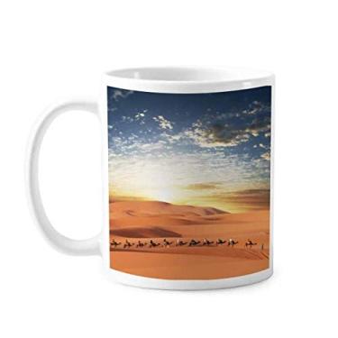 Imagem de Caneca Blue Sky Journey Silk Road Camel Deserto Cerâmica Café Porcelana Copo Mesa