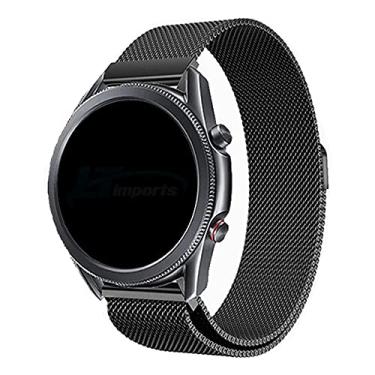 Imagem de Pulseira 22mm Magnética Milanese compatível com Samsung Galaxy Watch 3 45mm - Galaxy Watch 46mm - Gear S3 Frontier - Amazfit GTR 47mm - Marca Ltimports (Preto)