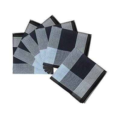 Imagem de Vaveren 6 Pçs Lenços de Pano Masculino Lenços de Bolso Lenços Bandanas Lenço de Cores Sortidas Lenço Clássico para Festa Feminino Terno Avôs, Preto