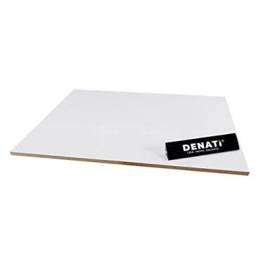 Imagem de DENATI KIT 10 Placa Chapa MDF 3mm Branco A4 Artesanato Quadro Lettering Preto