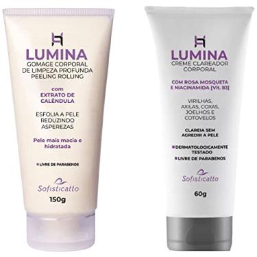 Imagem de Kit Clareador Virilha Axilas e Esfoliante Corporal Lumina