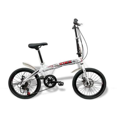 Imagem de Bicicleta Dobrável GTR-X City Pliage Aro 20 Freios a Disco 7v - Branca-Unissex