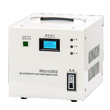 Imagem de Estabilizador de tensão, 2000VA fonte de alimentação estabilizador automático monofásico 220V, saída dupla 110V uso doméstico fonte de alimentação variável, branco, 2000VA