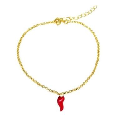 Imagem de Tornozeleira Hot Wife Banhada a Ouro 18k com Strass - HotWife Cuckold