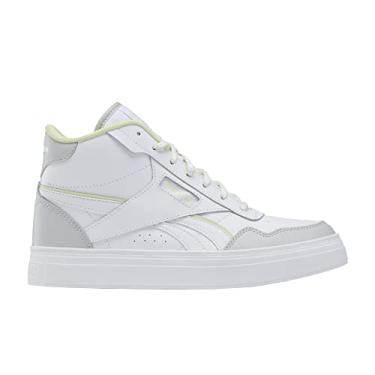 Imagem de Reebok Women's Court Advance Bold High Sneaker, White/Steely Fog/Citrus Glow, 8