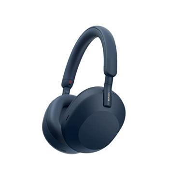 Imagem de Sony WH-1000XM5 Os melhores fones de ouvido com cancelamento de ruído sem fio com otimizador de cancelamento automático de ruído, chamadas livres cristalinas e controle de voz Alexa, azul meia-noite