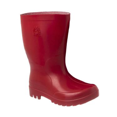 Imagem de Bota Galocha Infantil Juvenil Impermeável PVC Toda Vida Vermelha