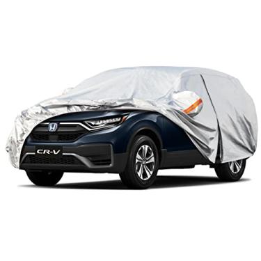 Imagem de Capa de carro SUV de 6 camadas Kayme Impermeável para todos os climas para automóveis, proteção contra chuva e sol, UV, prata