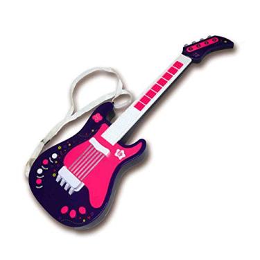 Imagem de Brinquedo Guitarra Eletrônica Com Microfone - Infantil - Rosa