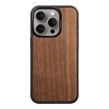Imagem de LXURY Capa para iPhone 15 Pro Max/15 Pro/15 Plus/15, capa de telefone ultrafina com suporte para lente magnética de carregamento sem fio, capa protetora de borda elevada, marrom, 15 Plus