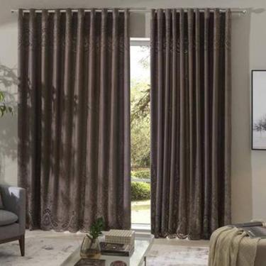 Imagem de Cortina Ganache Renda Com Forro Quarto 3,50Larg X2,20Alt