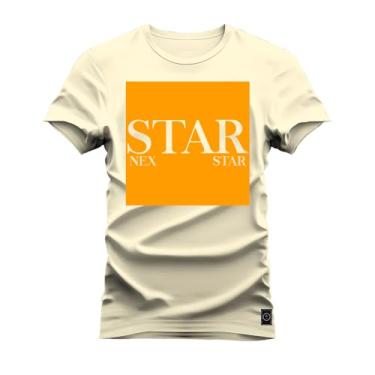 Imagem de Camiseta Algodão Estampada Premium Star Separation Perola G