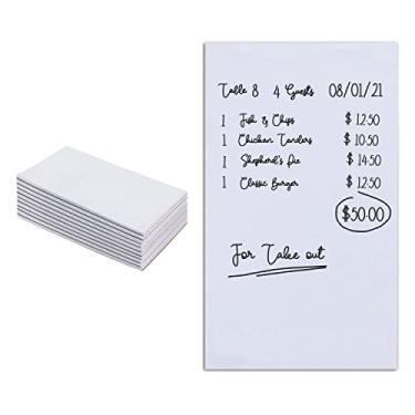 Imagem de Bloco de raspar em branco (pacote com 10) – 1 peça de papel branco para convidados – Cheques – blocos de notas numerados para servidor e blocos de pedido de garçonete – 10 x 15 cm quadriculados para jantares – 1.000 folhas em branco no total – Estoque sua casa