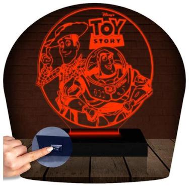 Imagem de Luminária Led 3D  Toy Story Buzz Woody Abajur - 3D Fantasy