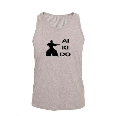 Imagem de Regata Masculina Algodão Aikido 5 Estampada Verão Moderna