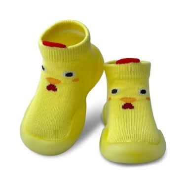 Imagem de Dookeh Sapatos de bebê meninos meninas sapatos de primeira caminhada antiderrapante sola macia tênis infantil infantil babygirl meia sapatos, 7 - Amarelo, 2.5-3 years Toddler