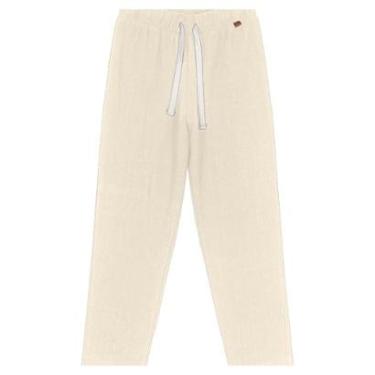 Imagem de Calça Infantil Masculina Em Linho Trick Nick Branco-Masculino