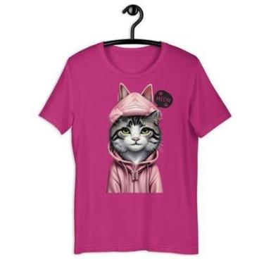 Imagem de Camiseta Blusa Feminina - Cat Gato Meow-Feminino