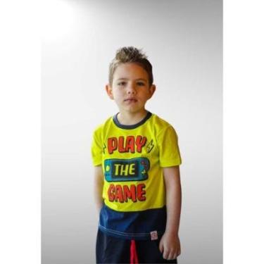 Imagem de Camiseta Infantil Cia da Malha Game Cor:Amarelo;Tamanho:8-Masculino