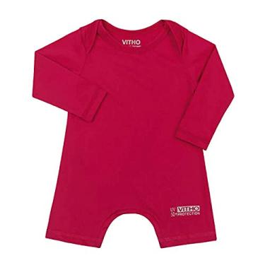 Imagem de Macacão Bebê com Proteção Solar UV 50+ Manga Longa Rosa Pink Vitho