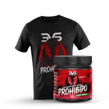 Imagem de 3VS Nutrition Combo Pré Treino Prohibido Sabor Maça Verde 360g + Camiseta Exclusiva Prohibido Tam. M