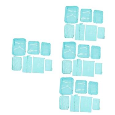 Imagem de Mala de viagem Bolsa para roupas 4 conjuntos Bolsa de armazenamento de viagem Bolsas de armazenamento de roupas Zip Laundry Cube Bolsa de roupa íntima para lavanderia Decoração e acessórios para lavan