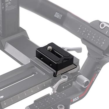 Imagem de FocusFoto Placa de base de liberação rápida superior espessa atualizada para DJI Ronin RS2 RSC2 RS3 Pro Gimbal Estabilizador Arca-Swiss Standard Tripé Ballhead (versão espessada)