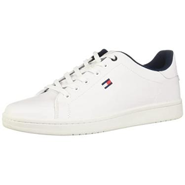 Imagem de Tommy Hilfiger Tênis masculino Lendar, Branco/Azul-marinho Multi 142, 39