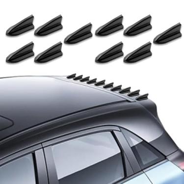 Imagem de awlbed Antena de barbatana de tubarão com redução de ruído e redução de ruído de 10 peças, design linear suave autoadesivo, gerador de vórtice de ar com asa de telhado, acessórios modificados,