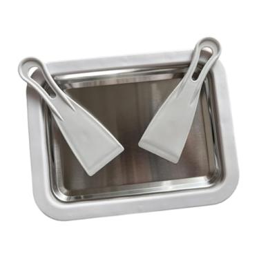 Imagem de Bothyi Máquina de sorvete em rolo, bandeja para fazer iogurte congelado com 2 raspadores, placa fria instantânea, versátil para atividades familiares de,