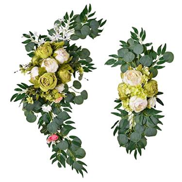 Imagem de menolana Arranjo Floral Pendurado para Decoração de Casamento - Flores Naturais e Elegantes, Verde