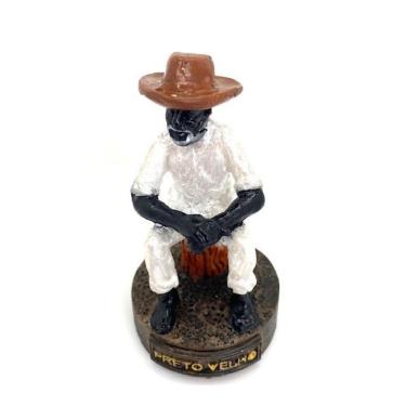 Imagem de Escultura Preto Velho Em Resina 8 Cm