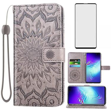 Imagem de Capa de telefone para Samsung Galaxy S10 5G Capa carteira com protetor de tela de vidro temperado e capa flip fina de couro com suporte para cartão acessórios para celular Glaxay S105G Galaxies S 10