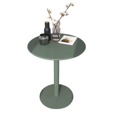 Imagem de Mesa de bar alta mesa de bistrô pequena mesa lateral alta com base de metal, mesa de jantar de cozinha, mesa de jantar moderna para café, coquetel, bar, sala de estar, mesa alta de pub e bistrô,