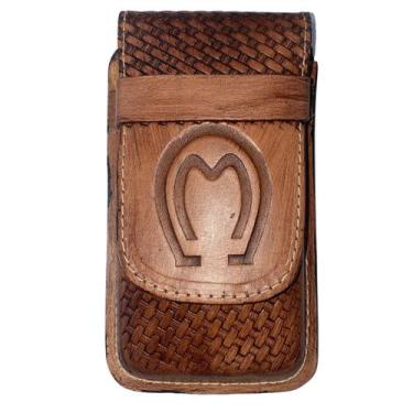 Imagem de Capa Bainha de Celular em Couro Modelo Premium - Com Passador para Cin