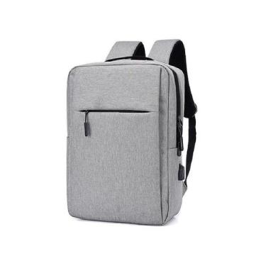 Imagem de Mochila Notebook Bolsa Moderna Feminina Masculina Usb - Vetter,  Cinza